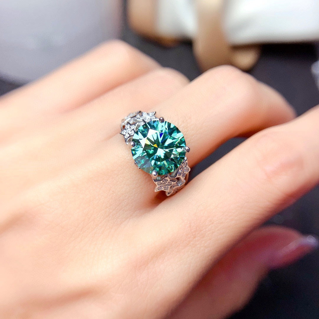 Luxury Milky Way Micro-Set Color Gemstone Ring Vera Lux