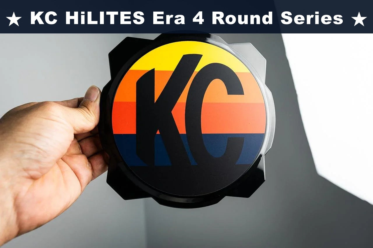KC HiLITES Era 4 ROUND Series Light Cover Overlays - Universal StickerFab
