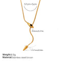 Personalized Design Snake-shaped Necklace Made Of Stainless Steel. A Unique And Exclusive Piece With A Sophisticated And High-end Look. Long Necklace. Vera Lux