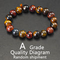 Natural Tricolor Tigers Eye Stone Beaded Bracelet Vera Lux