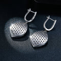 S925 Sterling Silver Platinum Plated Leaf Shaped Pave Moissanite Dangle Earrings  Teardrop Drop Earrings With GRA Certificate Luxury Jewelry Gift Box Set Vera Lux