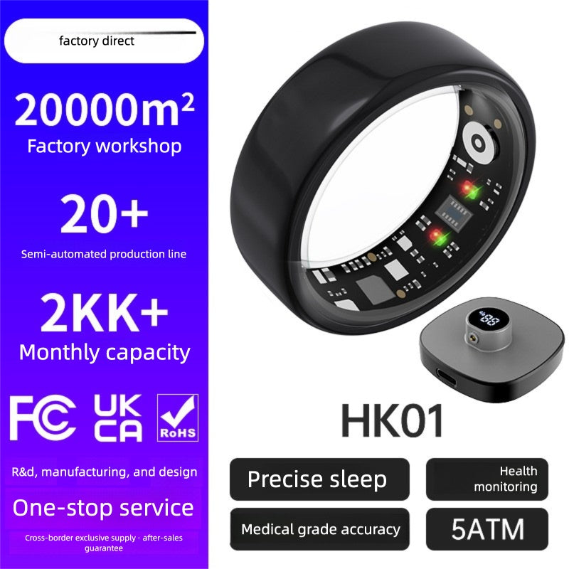 Smart Ring Heart Rate Blood Oxygen Sleep Monitor Step Counter & Female Cycle Tracker Vera Lux