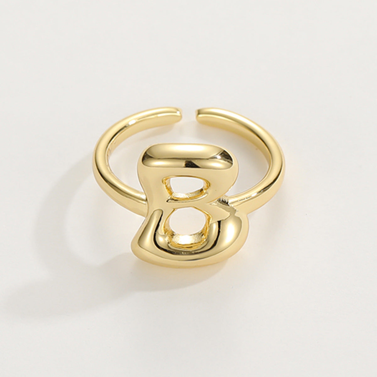 Adjustable English Letter Ring With Adjustable Opening Vera Lux