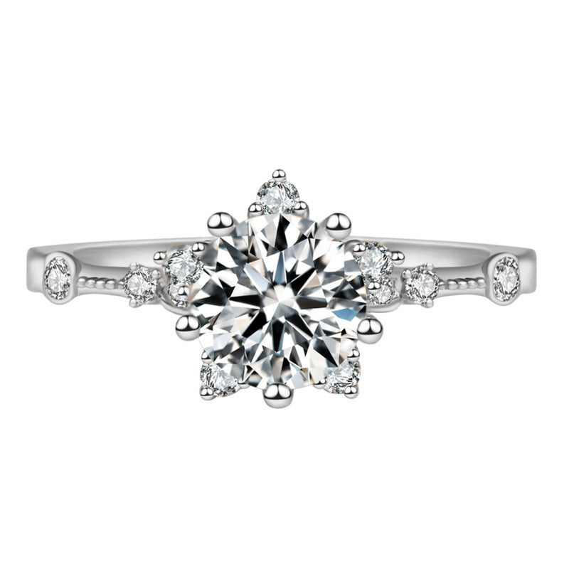 Starry Six-Prong Snowflake High-End Ring For Women Vera Lux