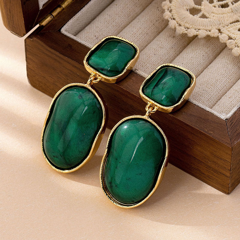 Geometric Resin Drop Earrings Collection Vera Lux