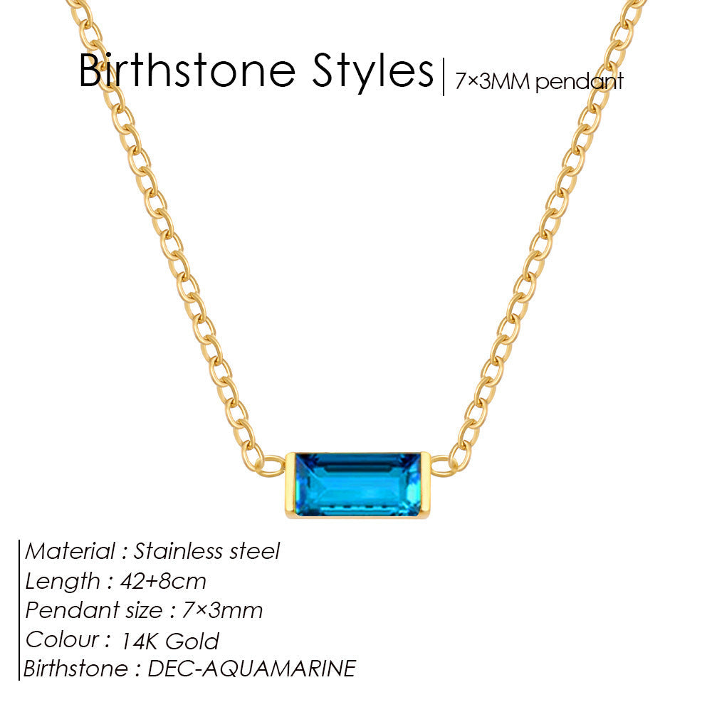 18K Gold-plated Layered Choker With A December Birthstone Pendant Vera Lux