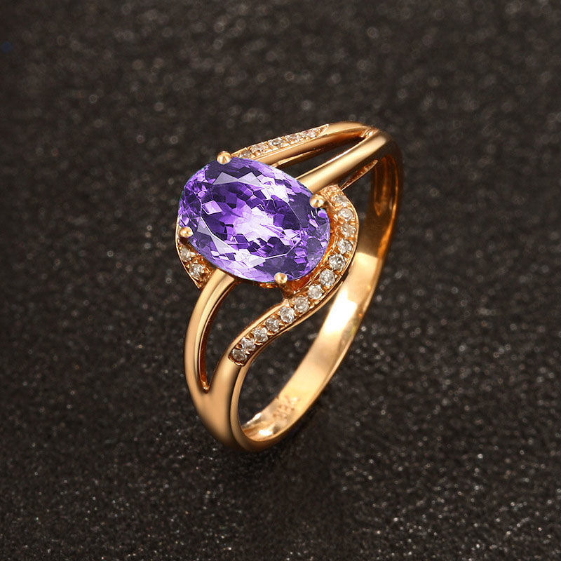 High-end Sophisticated 18K Rose-gold Plated Ring For Women Vera Lux