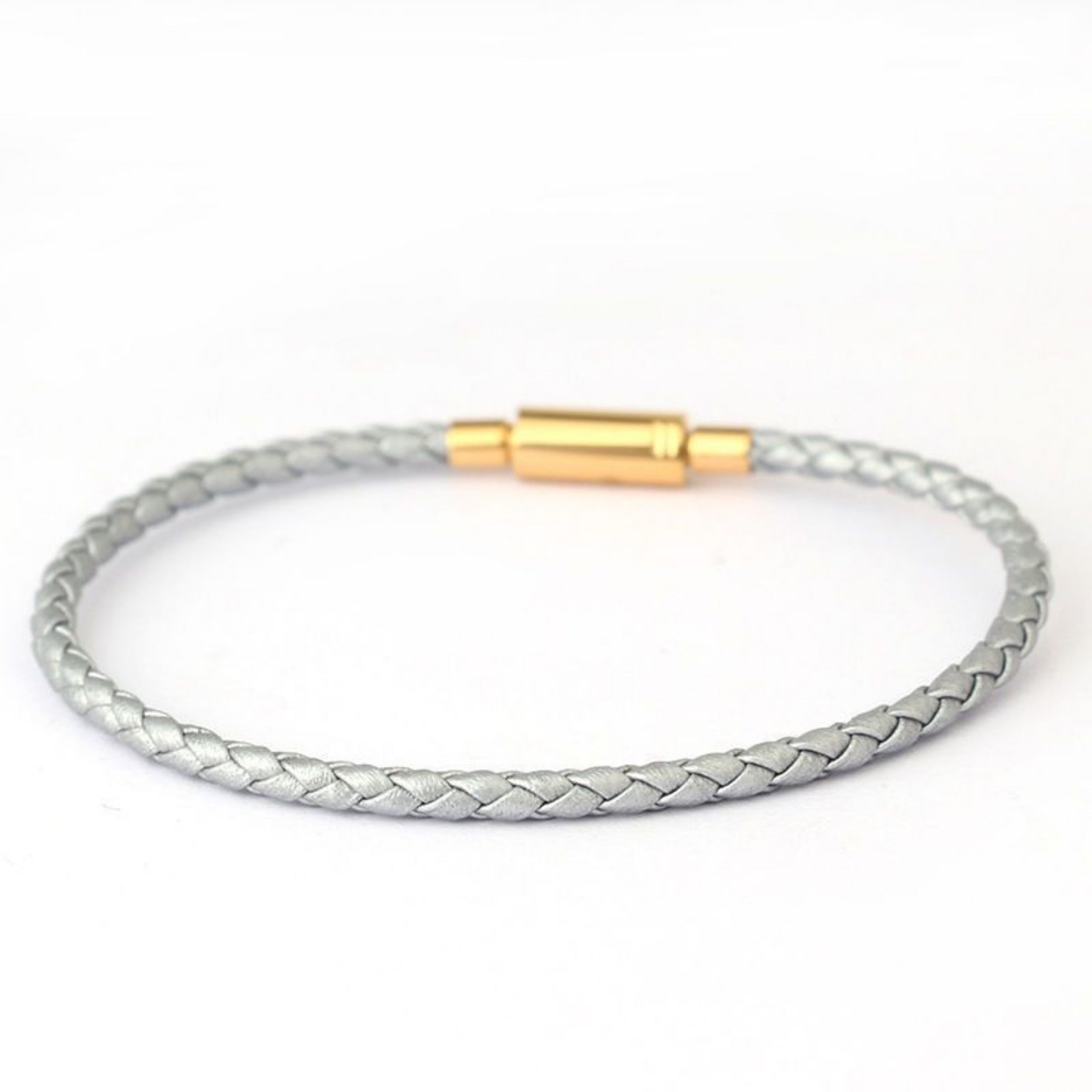 3.0mm Stainless Steel Leather Cord Bracelet With A Single Buckle And Wear-resistant Edging Vera Lux