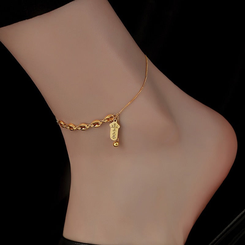 18k gold-plated titanium steel pendant anklet Vera Lux