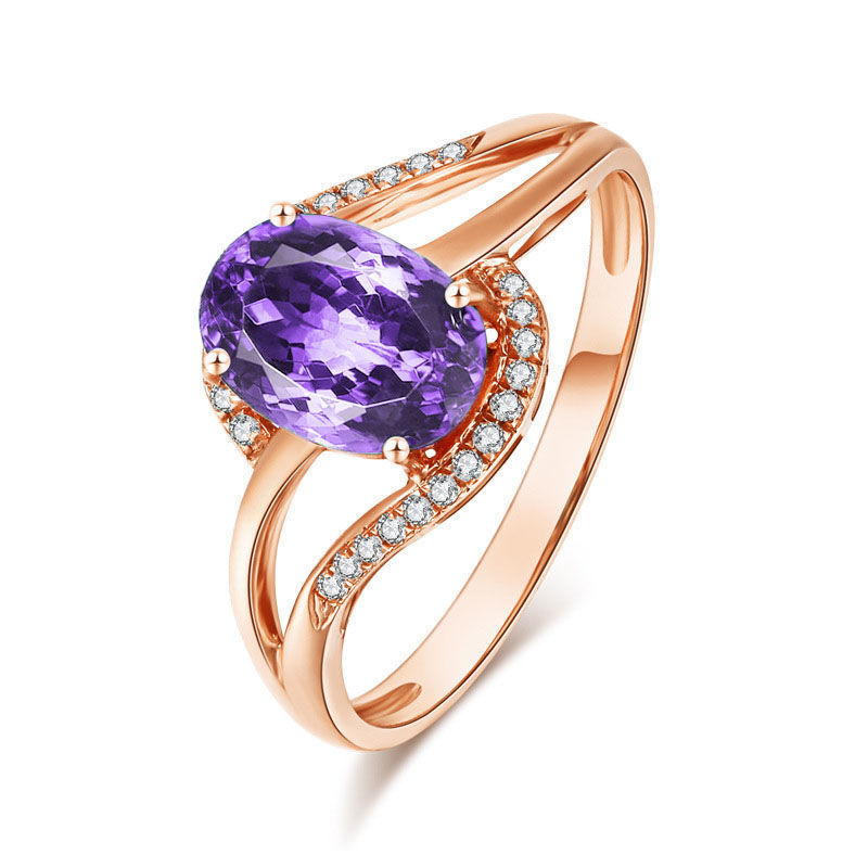 High-end Sophisticated 18K Rose-gold Plated Ring For Women Vera Lux