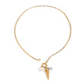 18K Gold Conch Shaped Fashion Necklace Vera Lux