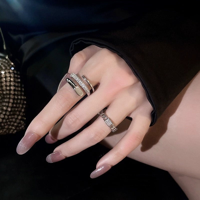 High Grade Open Ring Women, Minimalist Design, Trendy Internet Celebrity Style Jewelry Vera Lux