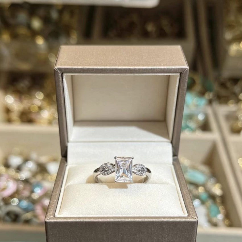 Affordable Luxury Sugar Cube Style Adjustable Ring Vera Lux