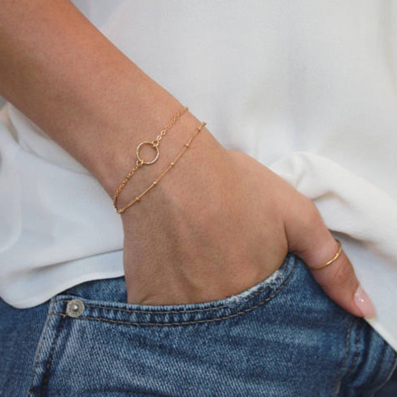 Geometric Metal Circle Women's Bracelet Vera Lux