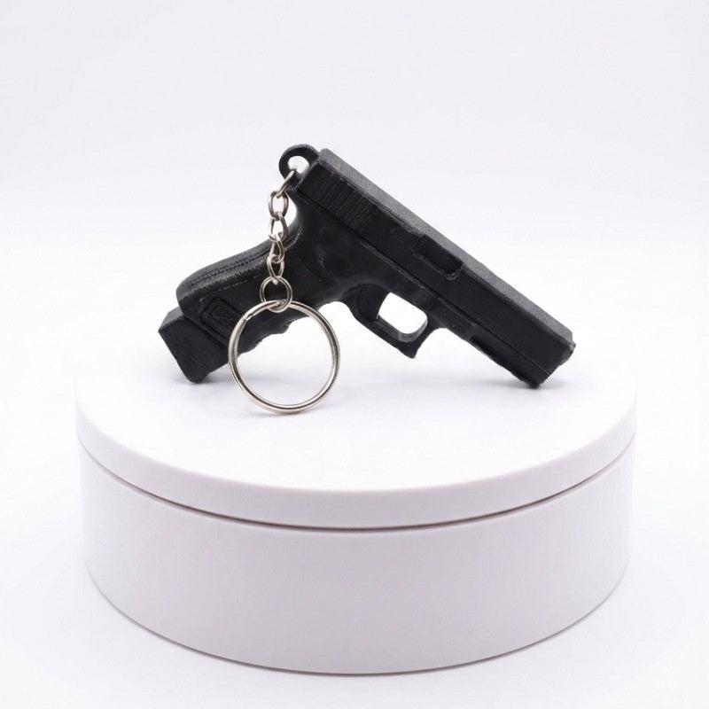 Pistol Keychain Modern Minimalist Style 3D Printed Vera Lux