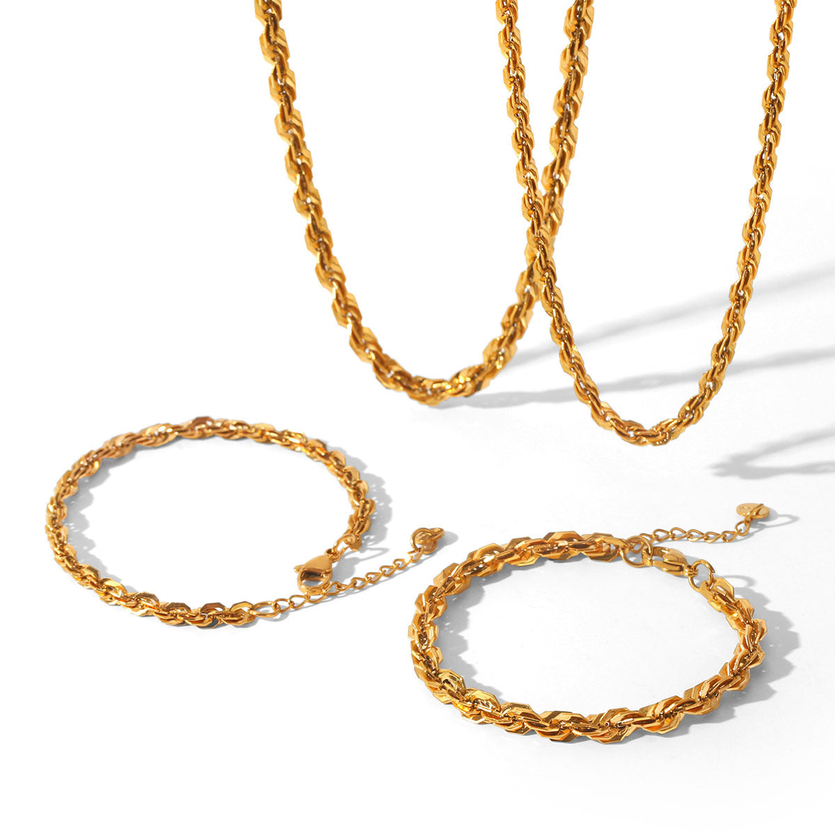 18k Gold Stainless Steel Chunky Cable-Chain Non-Fading Titanium Steel Necklace Vera Lux