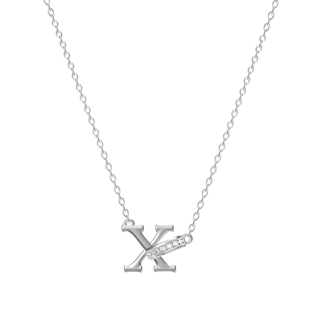 26-Letter Diamond-Embedded Unique Design Necklace For Women Vera Lux