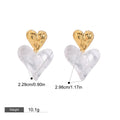 18K gold heart-shaped design light luxury noble earrings Vera Lux