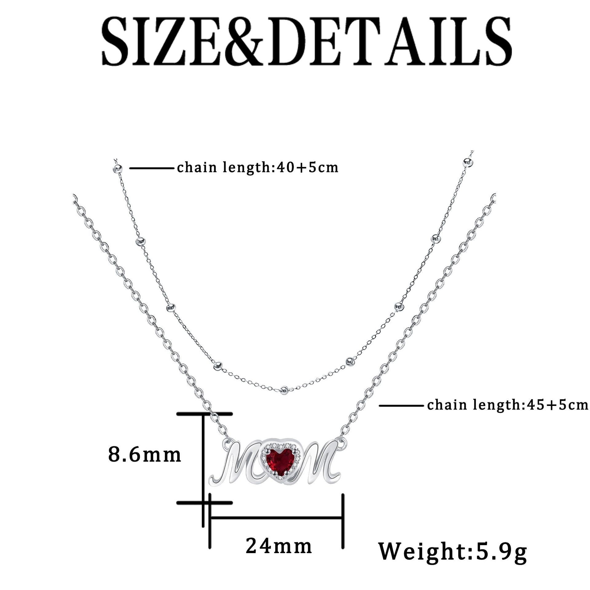 Whatever the Treasure Mom Heart Layered Necklace Vera Lux