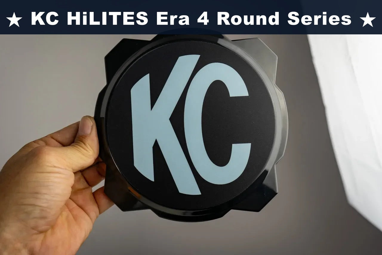 KC HiLITES Era 4 ROUND Series Light Cover Overlays - Universal StickerFab