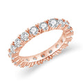 Full Diamond Micro-Set Knuckle Copper Ring With White Gold Plating Womens Vera Lux