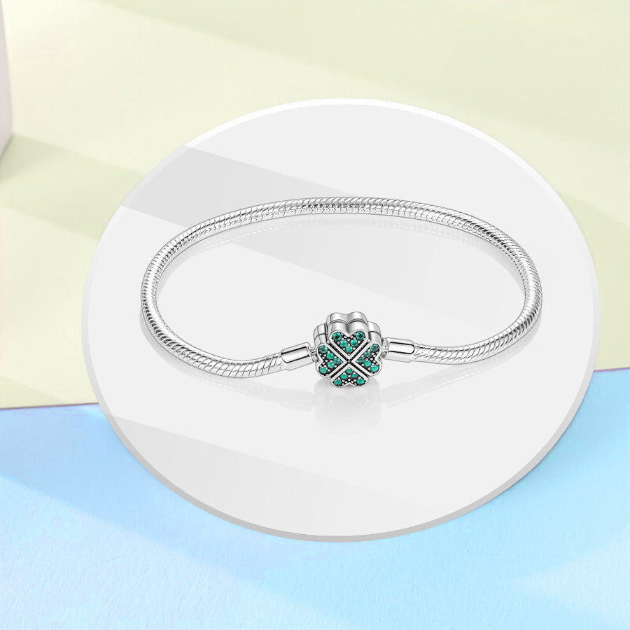 925-Silver-Plated Woven Heart Basic Bracelet Fashionable And Minimalist Vera Lux