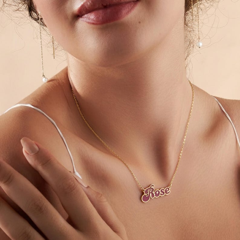 Personalized Cursive Name Necklace Vera Lux
