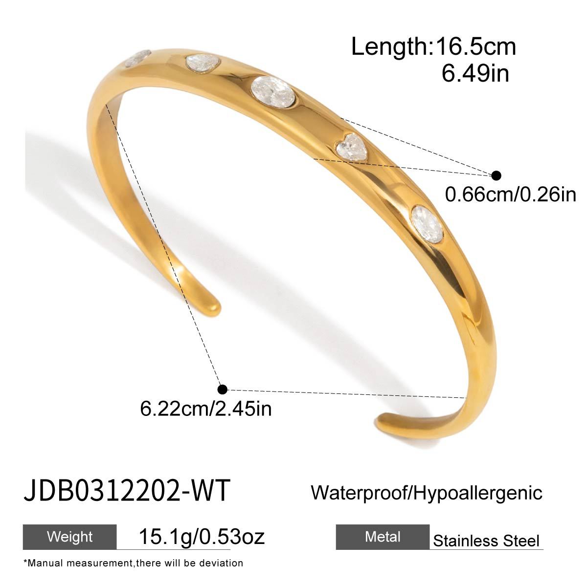 Colorful Zircon Open Bangle Collection Vera Lux