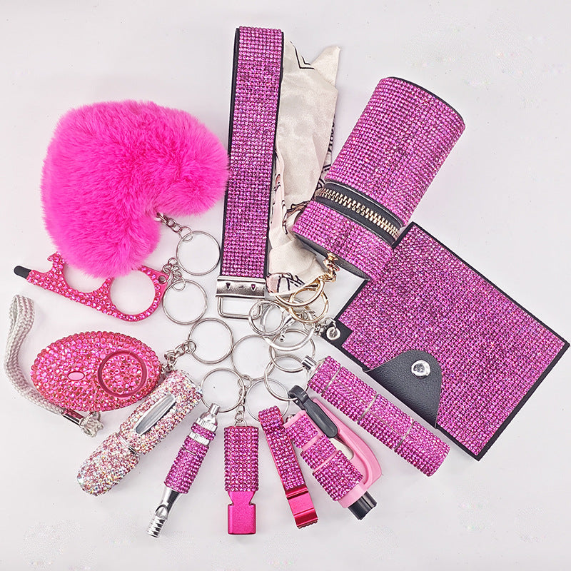 Multifunctional Portable Womens 12-Piece Keychain Set Vera Lux