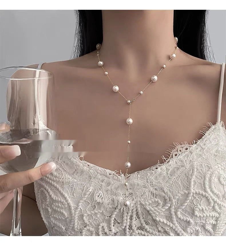 Baby's-breath Pearl Necklace Women's Clavicle Chain Vera Lux