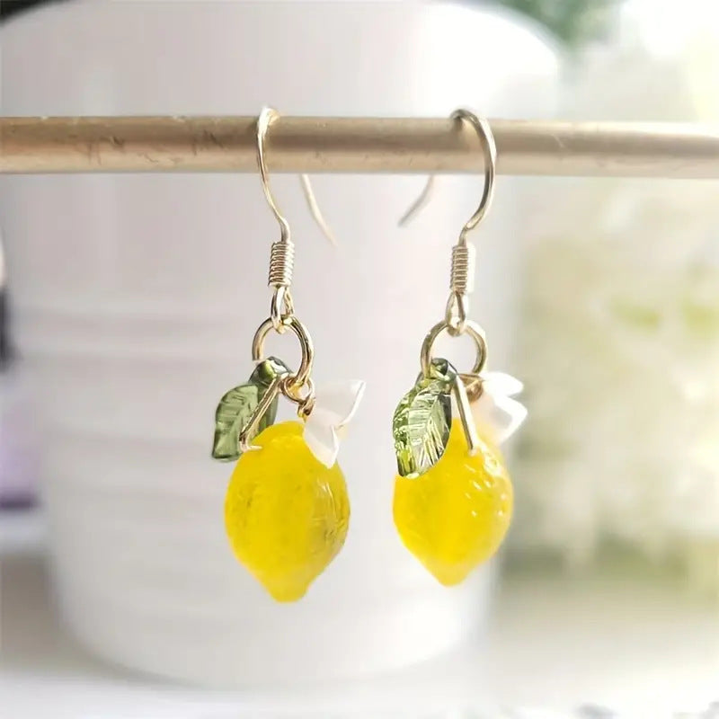 Chinese Advanced Color Creative Plant Pendant Earrings Vera Lux