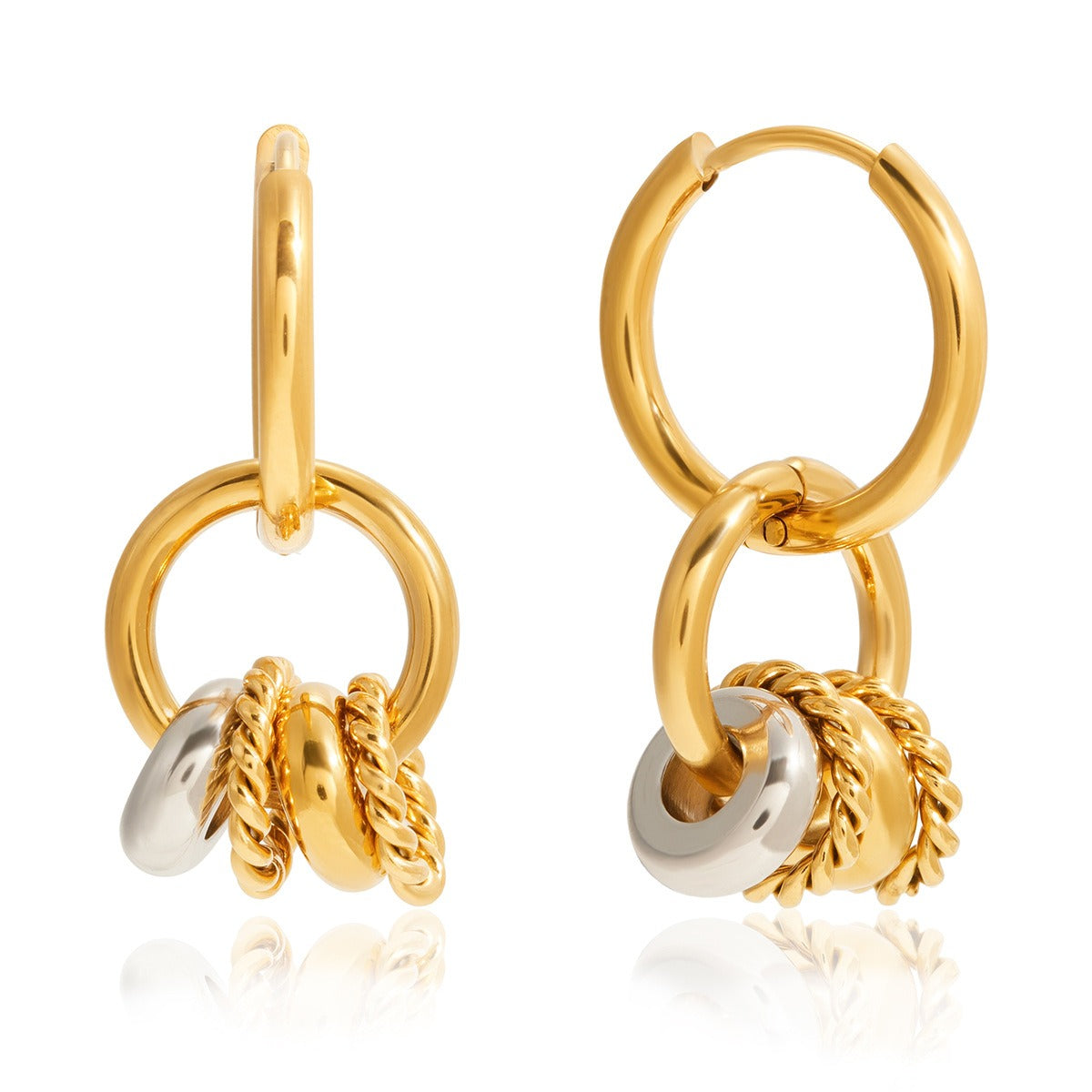 18K gold lightweight luxury hoop earrings Vera Lux