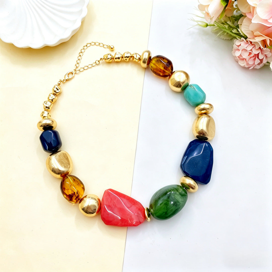 Irregular Acrylic Statement Necklace Collection Vera Lux