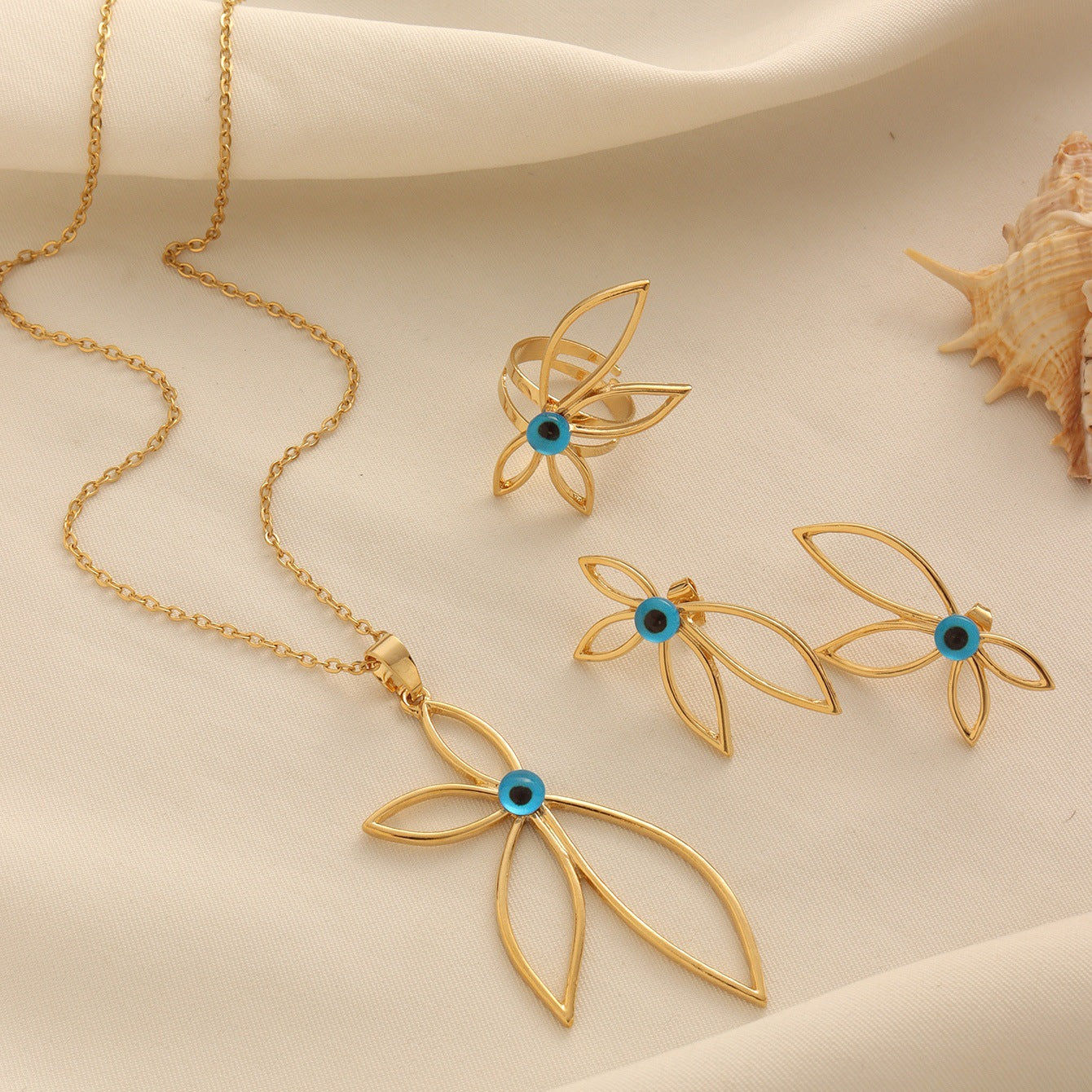 Petal Evil Eye Jewelry Set Vera Lux