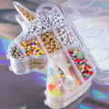 Mystical Unicorn Classic Alphabet Letter Bead with Rainbow Beads Stretchy Bracelet DIY Box Jewelry Made by Me