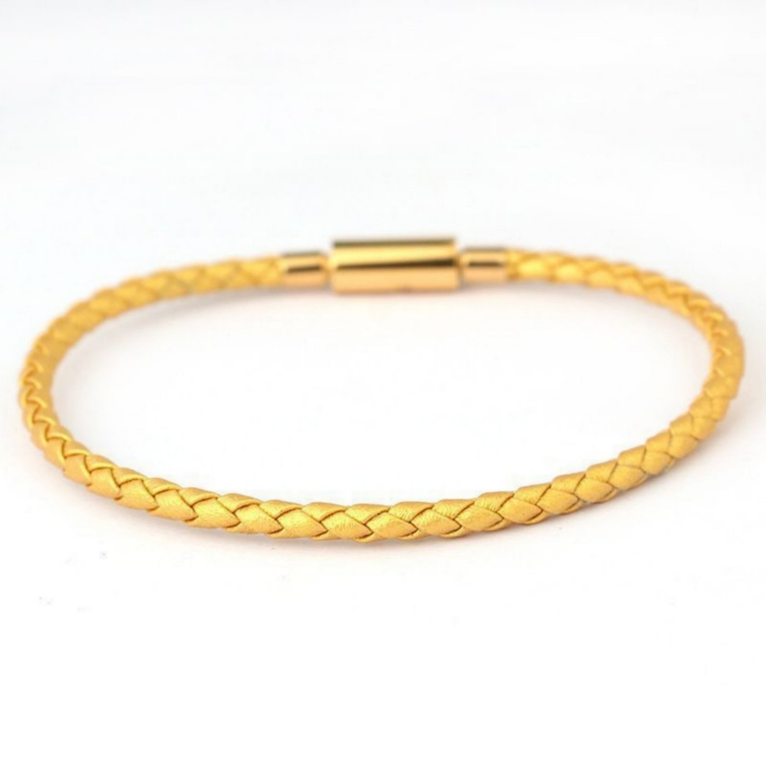 3.0mm Stainless Steel Leather Cord Bracelet With A Single Buckle And Wear-resistant Edging Vera Lux