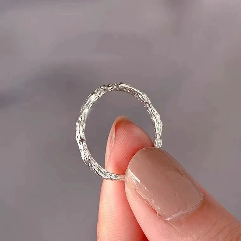 Personalized Open-End Textured Ring For Women Simple And Cool Style Vera Lux
