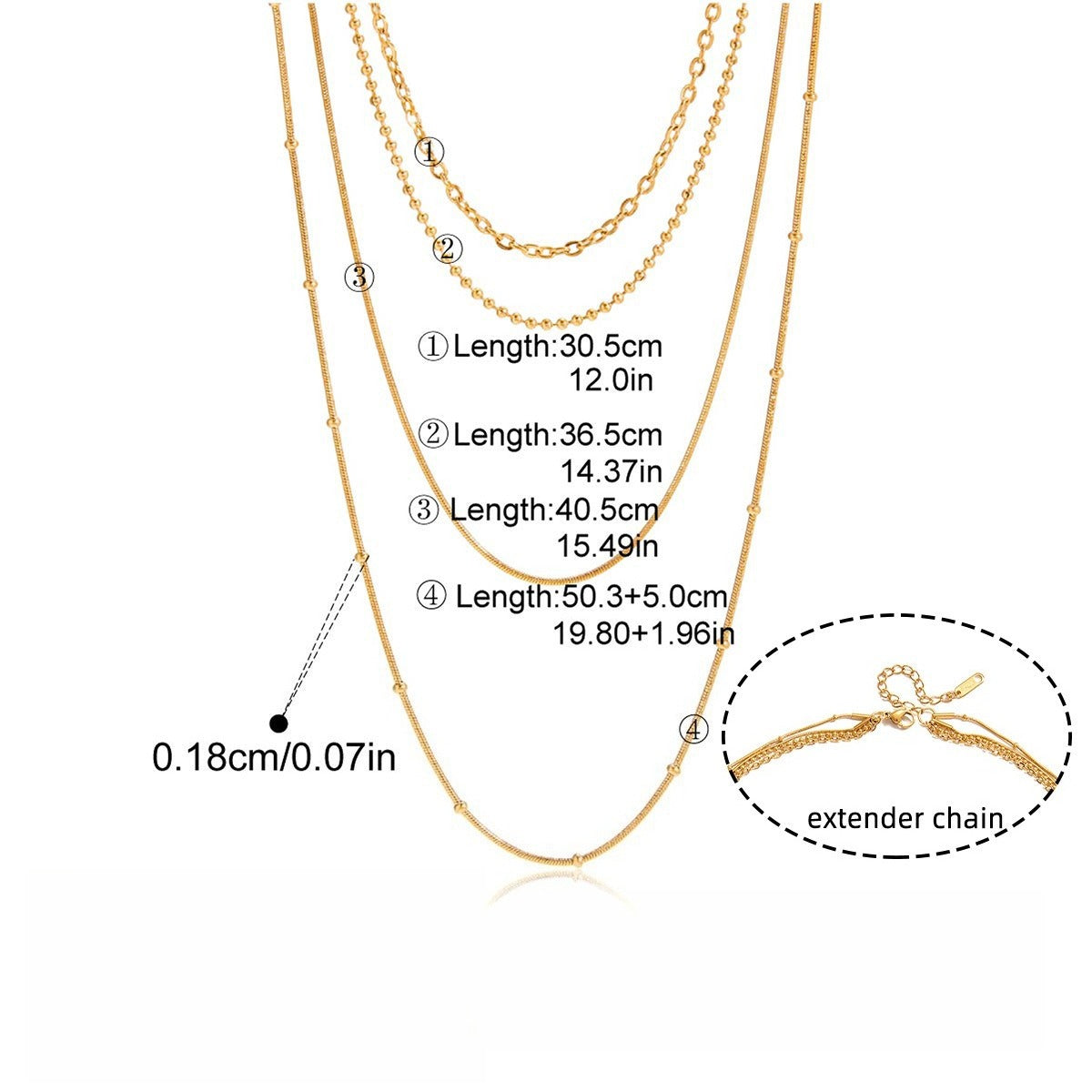 18K gold layered necklace Vera Lux