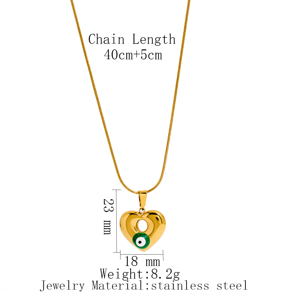 Stainless Steel Geometric Demon Eye Oil-dripping Pendant Necklace Vera Lux