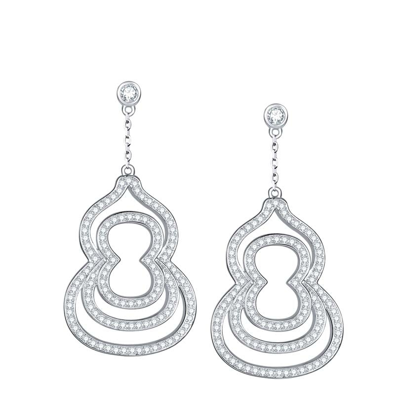 S925 Sterling Silver Moissanite Dangle Earrings For Women  Layered Hollow Teardrop Drop Earrings With GRA Certificate Platinum Plated Elegant Jewelry Gift Box Set Vera Lux