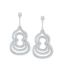 S925 Sterling Silver Moissanite Dangle Earrings For Women  Layered Hollow Teardrop Drop Earrings With GRA Certificate Platinum Plated Elegant Jewelry Gift Box Set Vera Lux