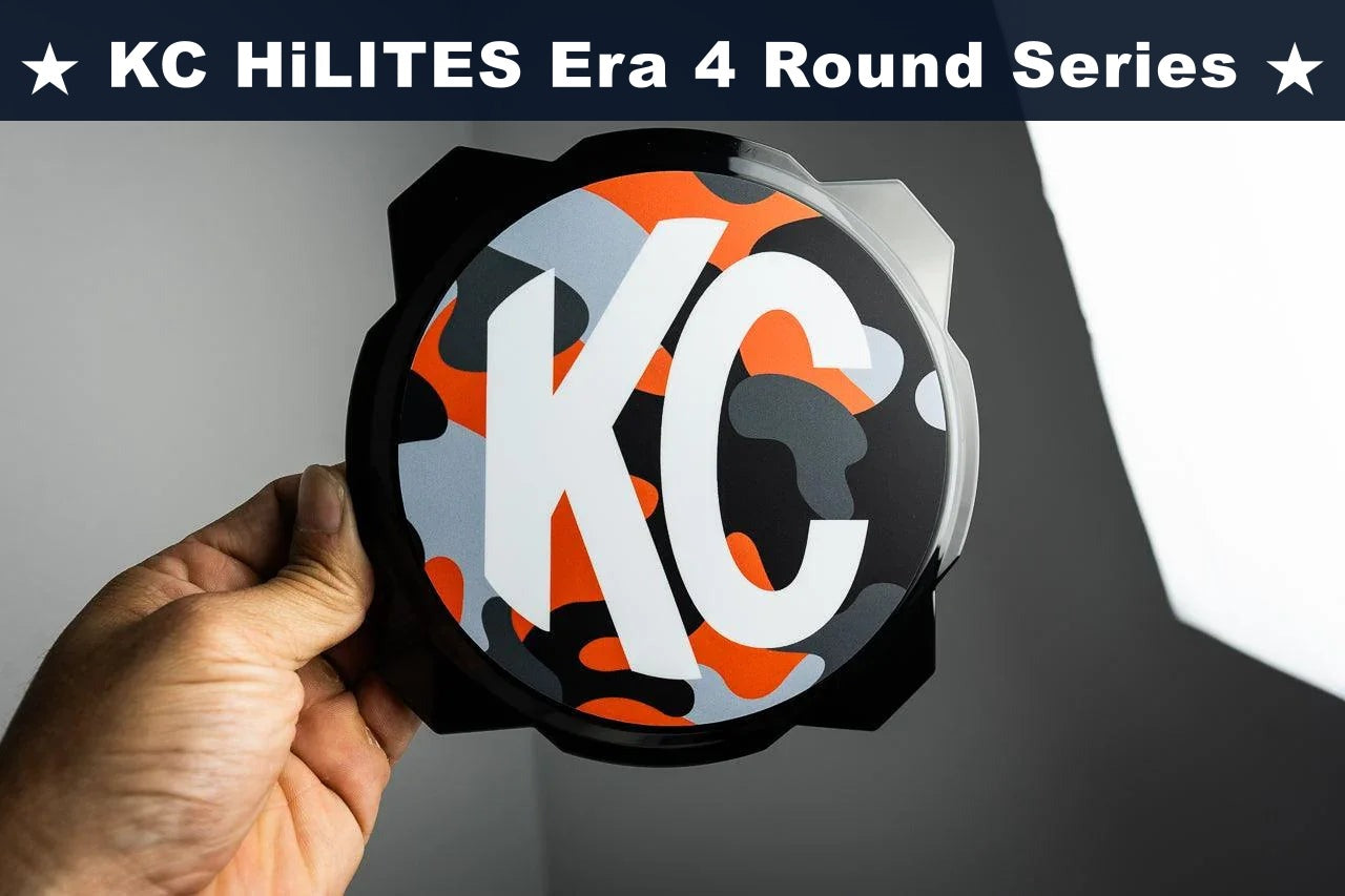 KC HiLITES Era 4 ROUND Series Light Cover Overlays - Universal StickerFab