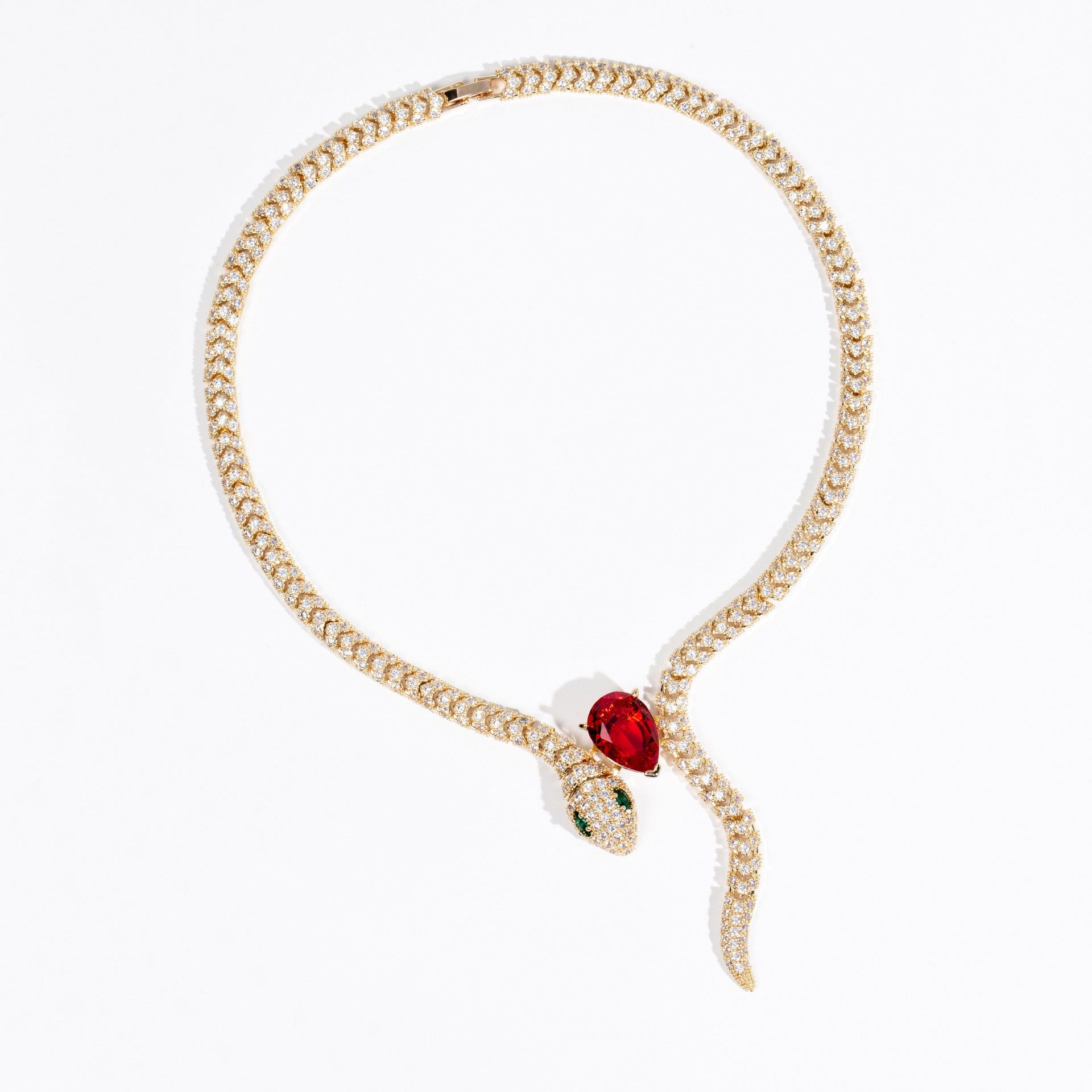Stylish Retro Snake Necklace Set Vera Lux