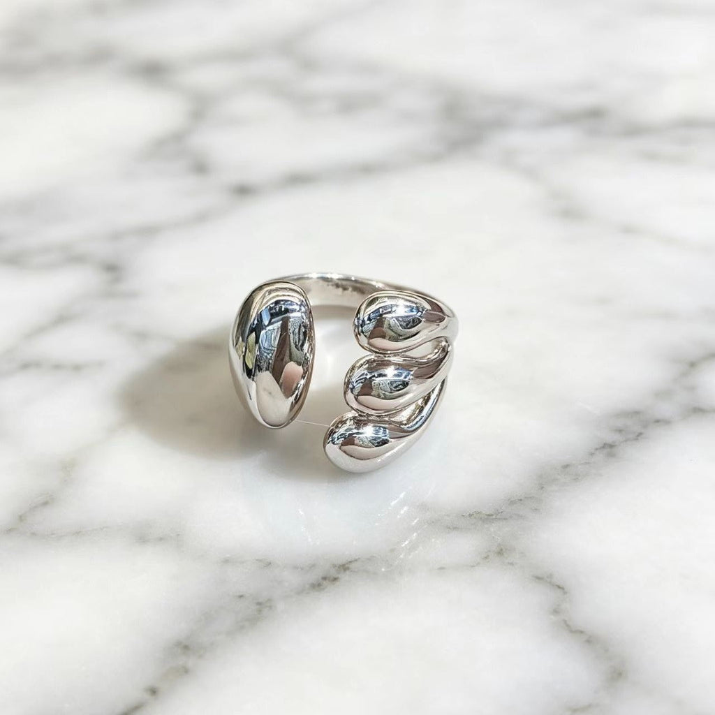 Light-luxury Silver Open-ring In European And American Style Vera Lux