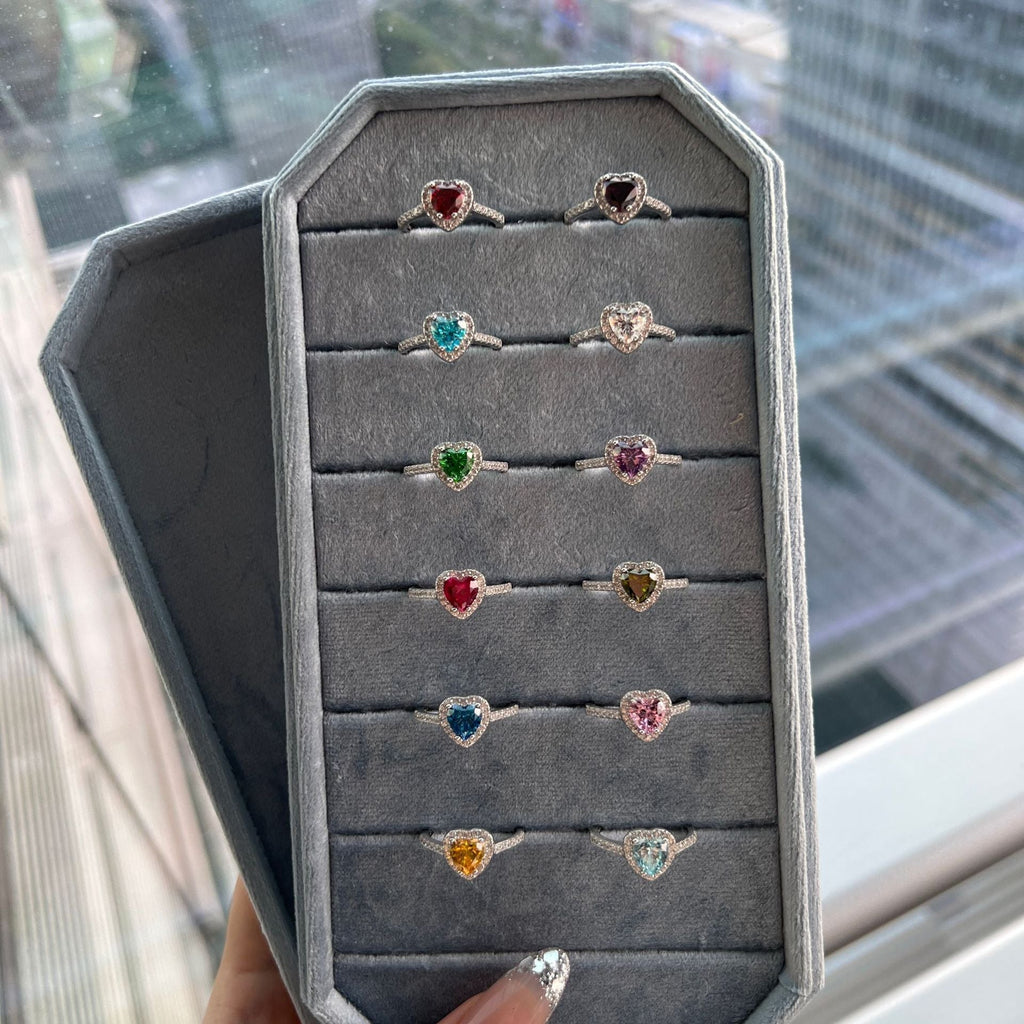 12 Zodiac Colorful Zircon Silver Ring For Women Vera Lux