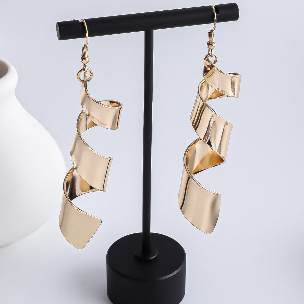 Smooth Irregular Thread Earrings For Women Vera Lux