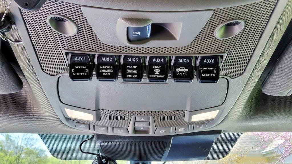 Printed Series Auxiliary Switch Labels (Upfitter) - 2017-2020 F-150 Raptor, 2017-2022 F-250 / F-350 Super Duty / 2024+ Grenadier StickerFab