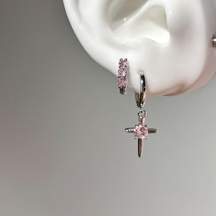 Niche Design Cross And Star Earrings Vera Lux