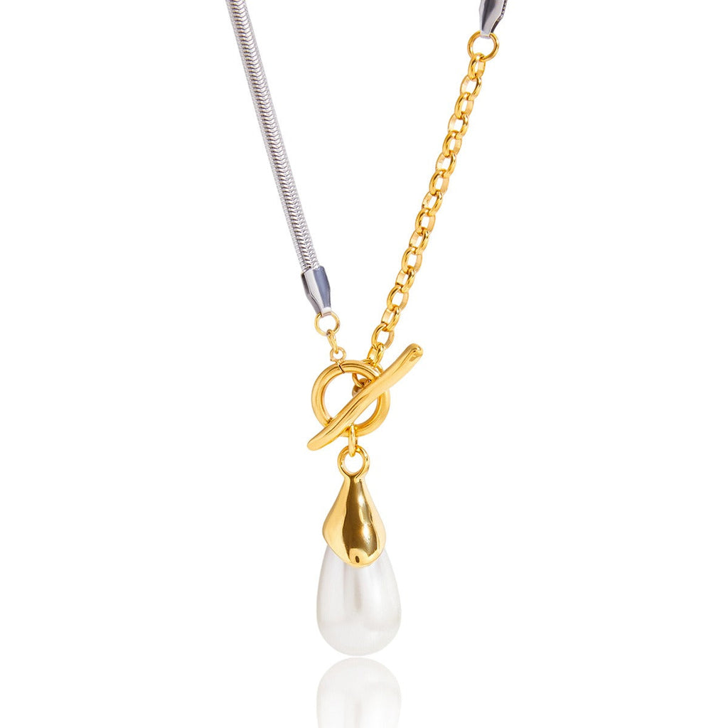 Pearl sweater chain, a luxurious and high-end titanium steel necklace. Vera Lux
