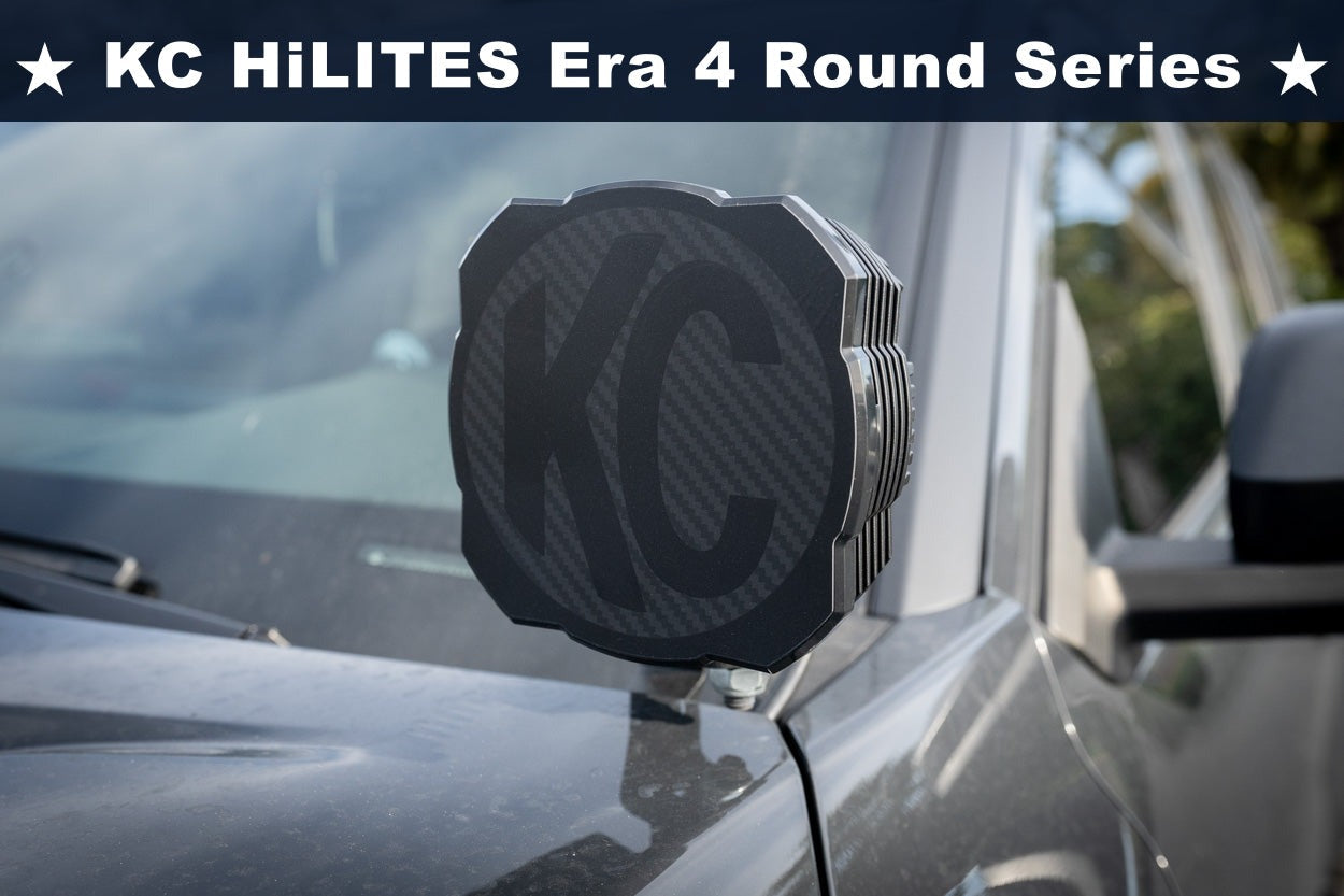 KC HiLITES Era 4 ROUND Series Light Cover Overlays - Universal StickerFab